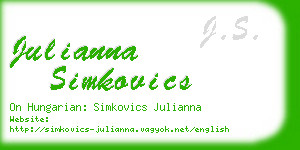 julianna simkovics business card